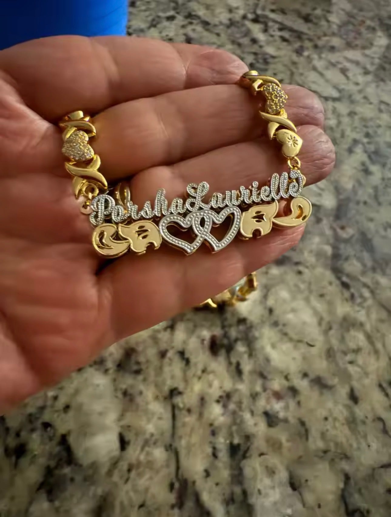 XoXo Heart Custom Chain Double Plated